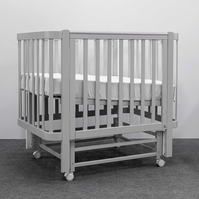 Кроватка ANTEMI Terra Light с маятником,100х70, серый