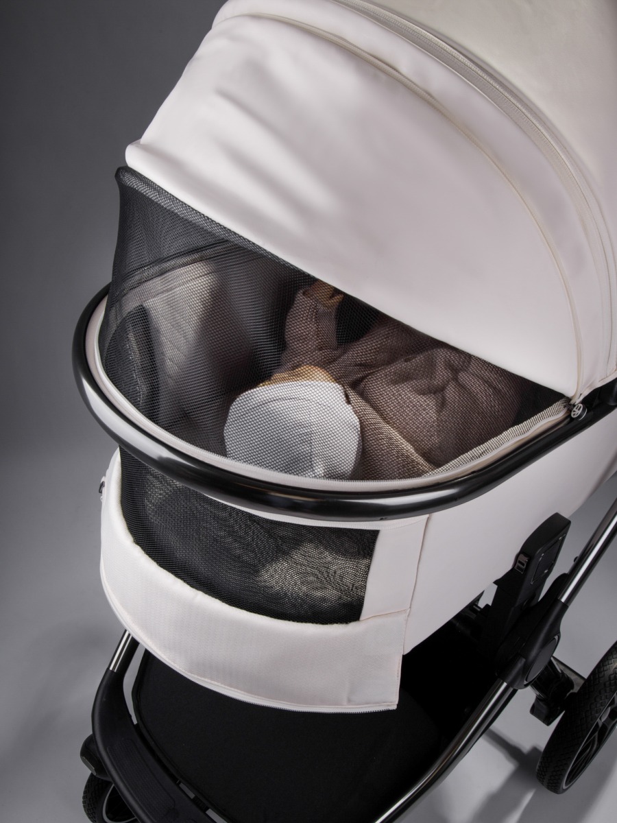 Коляска Amarobaby MOTUS Premium Ecco 2в1 молочный