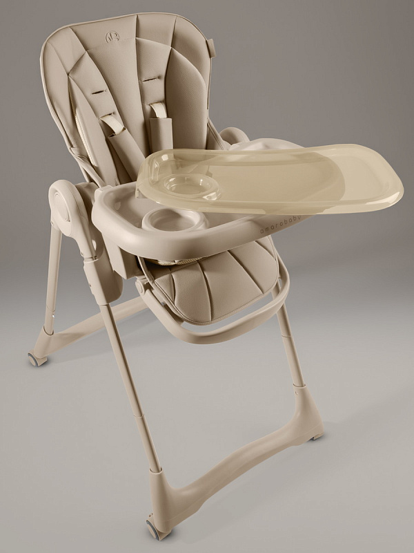 Стульчик для кормления Amarobaby Gourmet, бежевый
