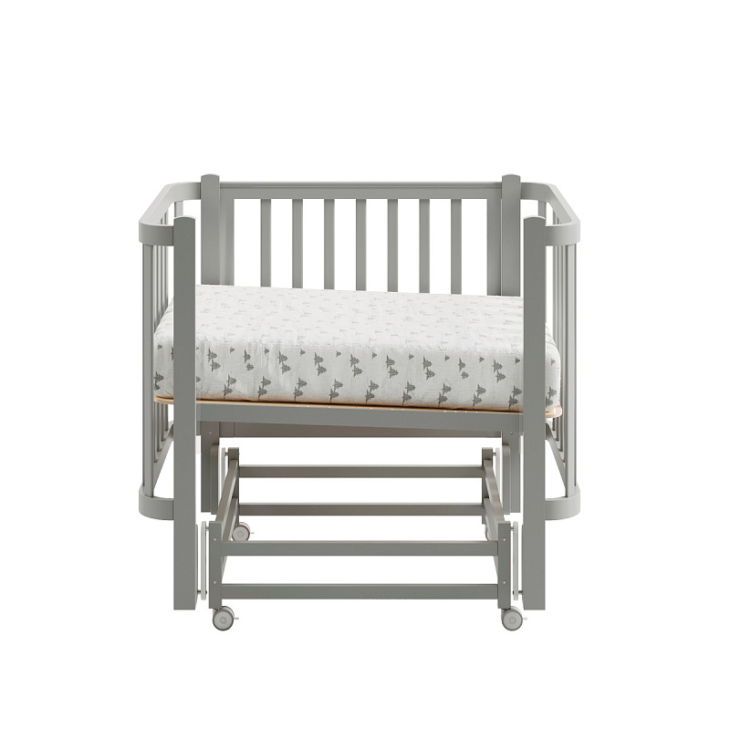 Кроватка ANTEMI Terra Light с маятником,100х70, серый