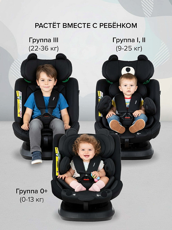 Автокресло Pituso Weby, 0-36кг (черный)