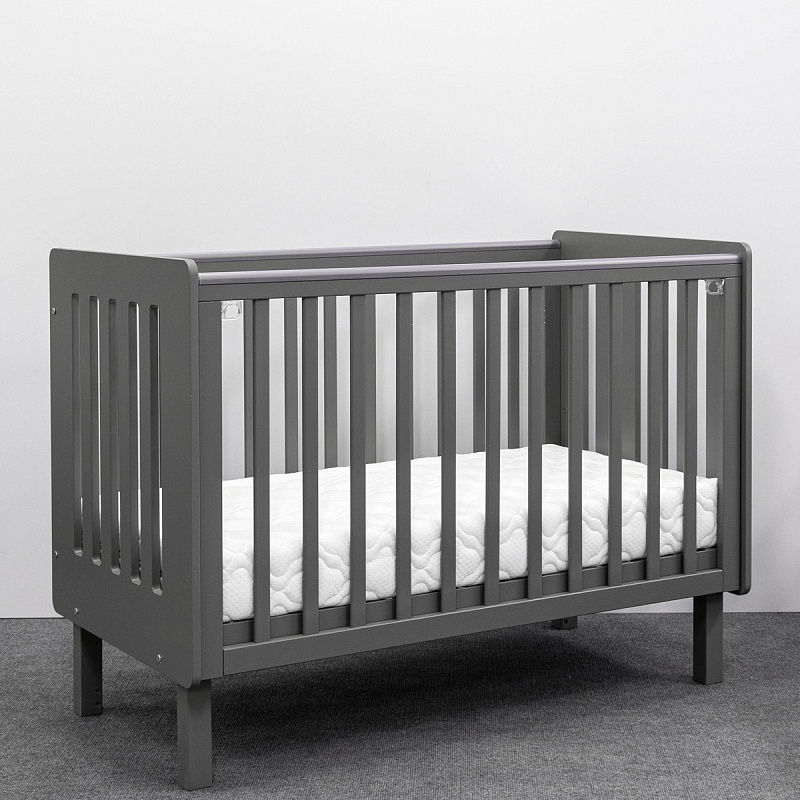 Кровать ANTEMI Mari 120х60 цвет: Графит (без маятника)