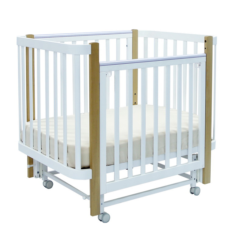 Кроватка ANTEMI Terra Light с маятником,100х70, белый/дерево