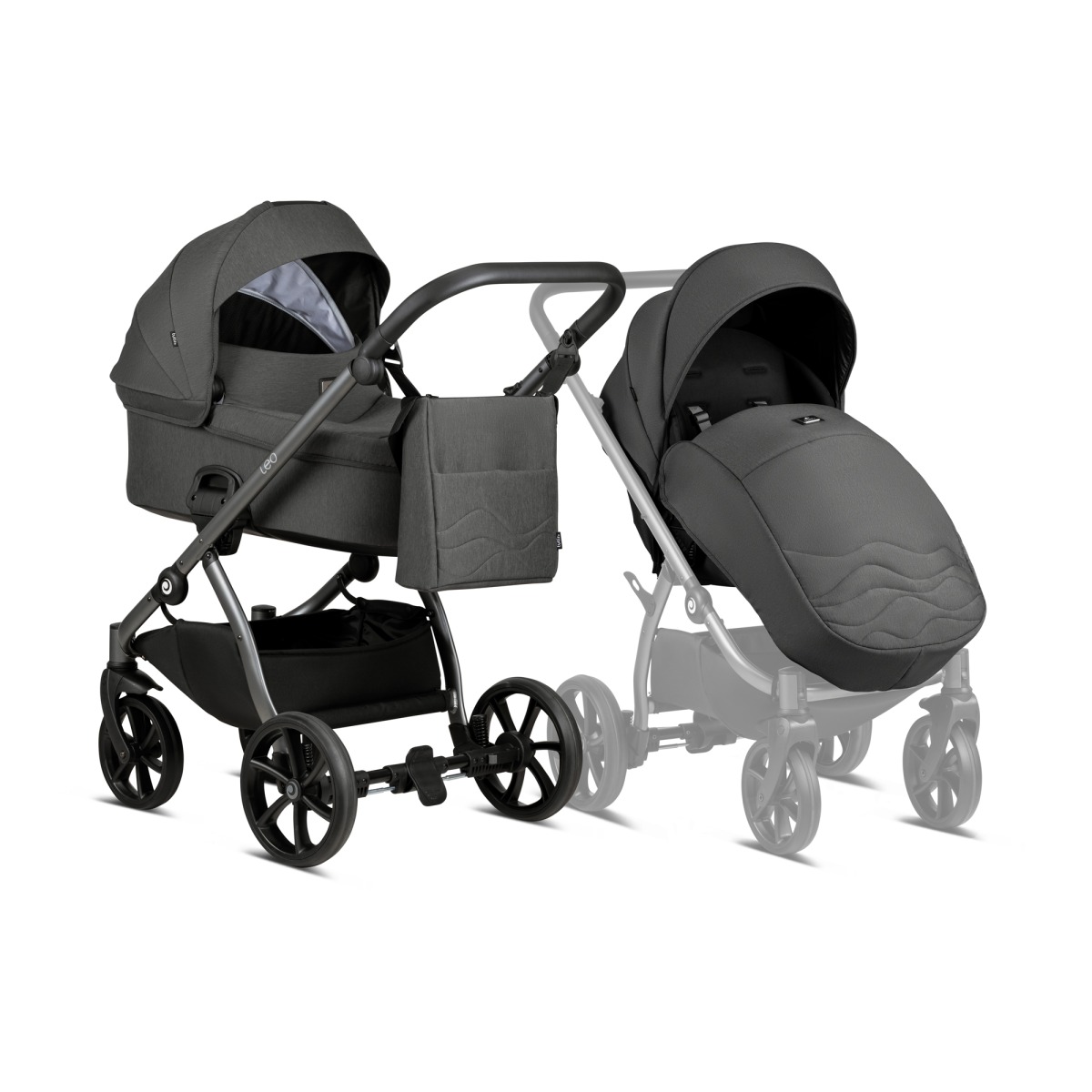 Коляска TUTIS LEO 3/1 Dark Grey