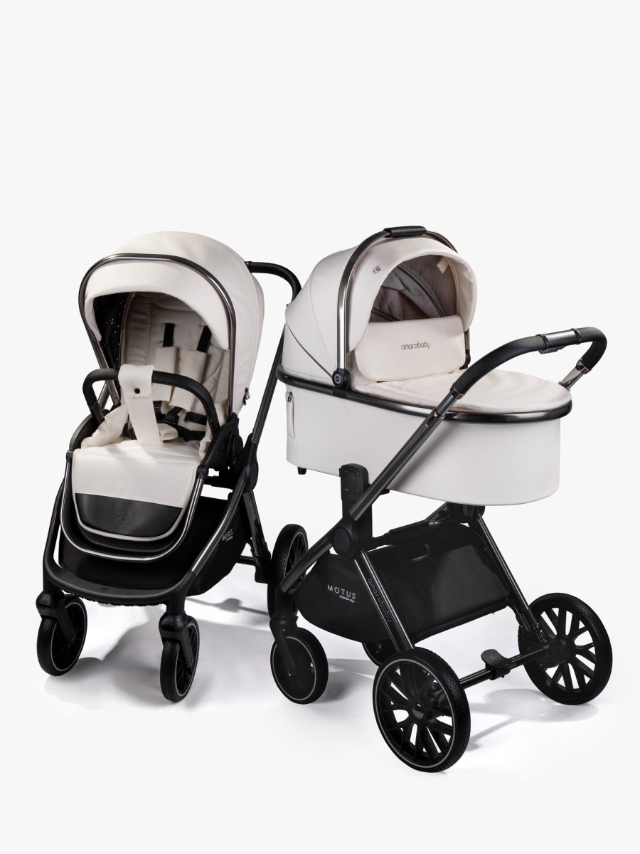 Коляска Amarobaby MOTUS Premium Ecco 2в1 молочный