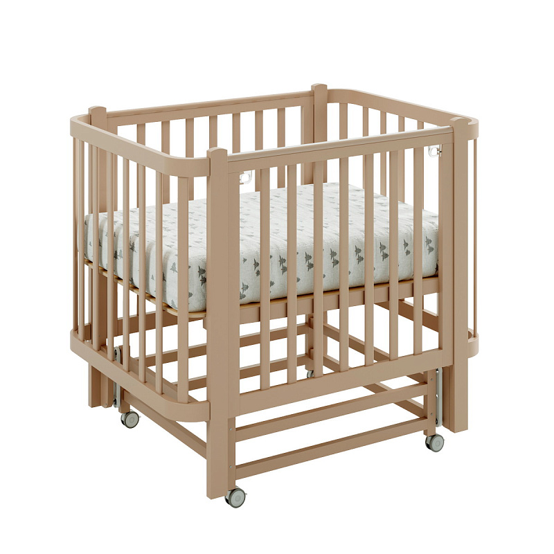 Кроватка ANTEMI Terra Light с маятником,100х70, капучино