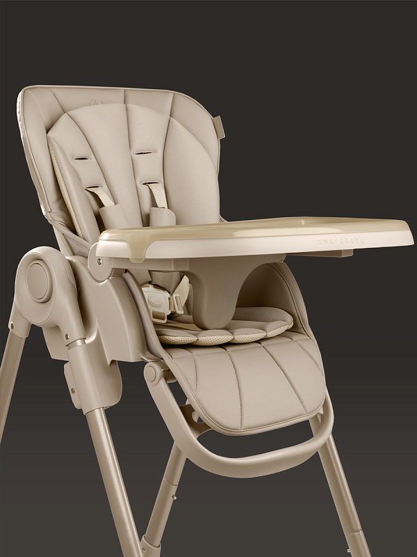 Стульчик для кормления Amarobaby Gourmet, бежевый