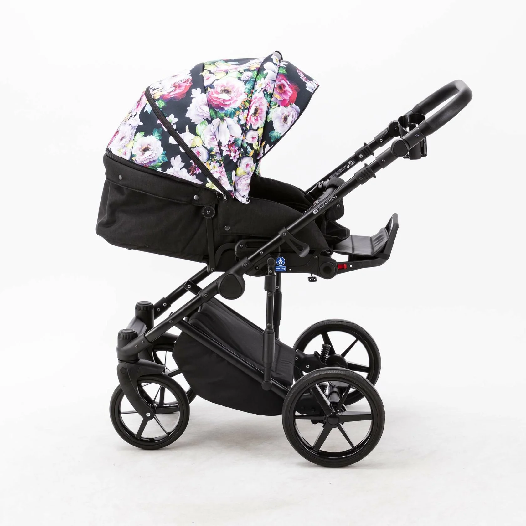 Коляска Adamex "ZICO" Flowers 2в1