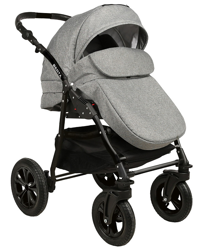 Коляска Indigo BERTA 3в1 (02/т.серый)