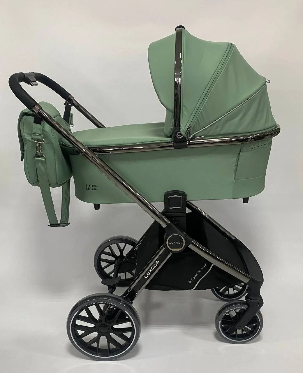 Коляска Luxmom 777 3в1/зеленый