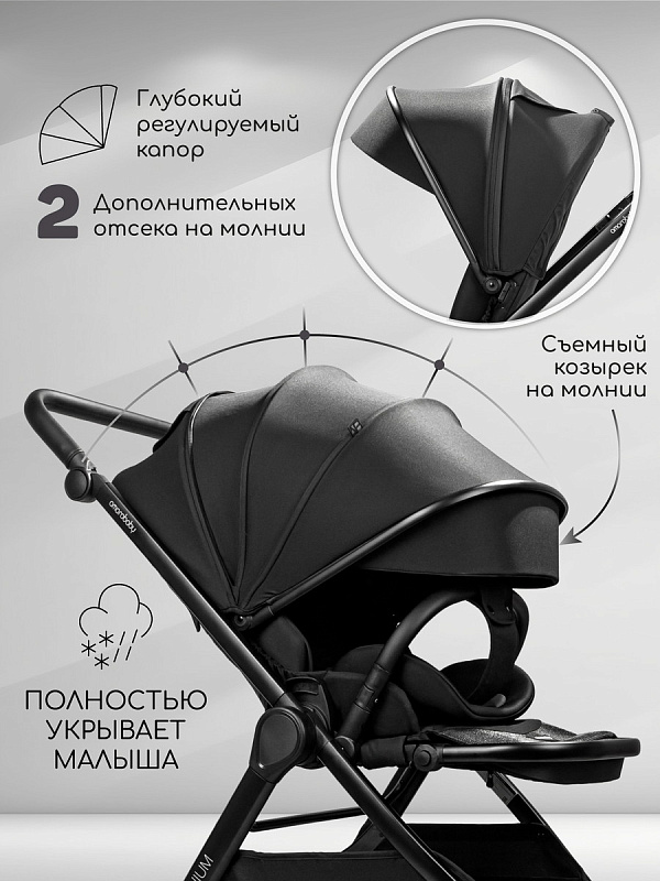 Прог. коляска с реверс. блоком Amarobaby Somnium черн.