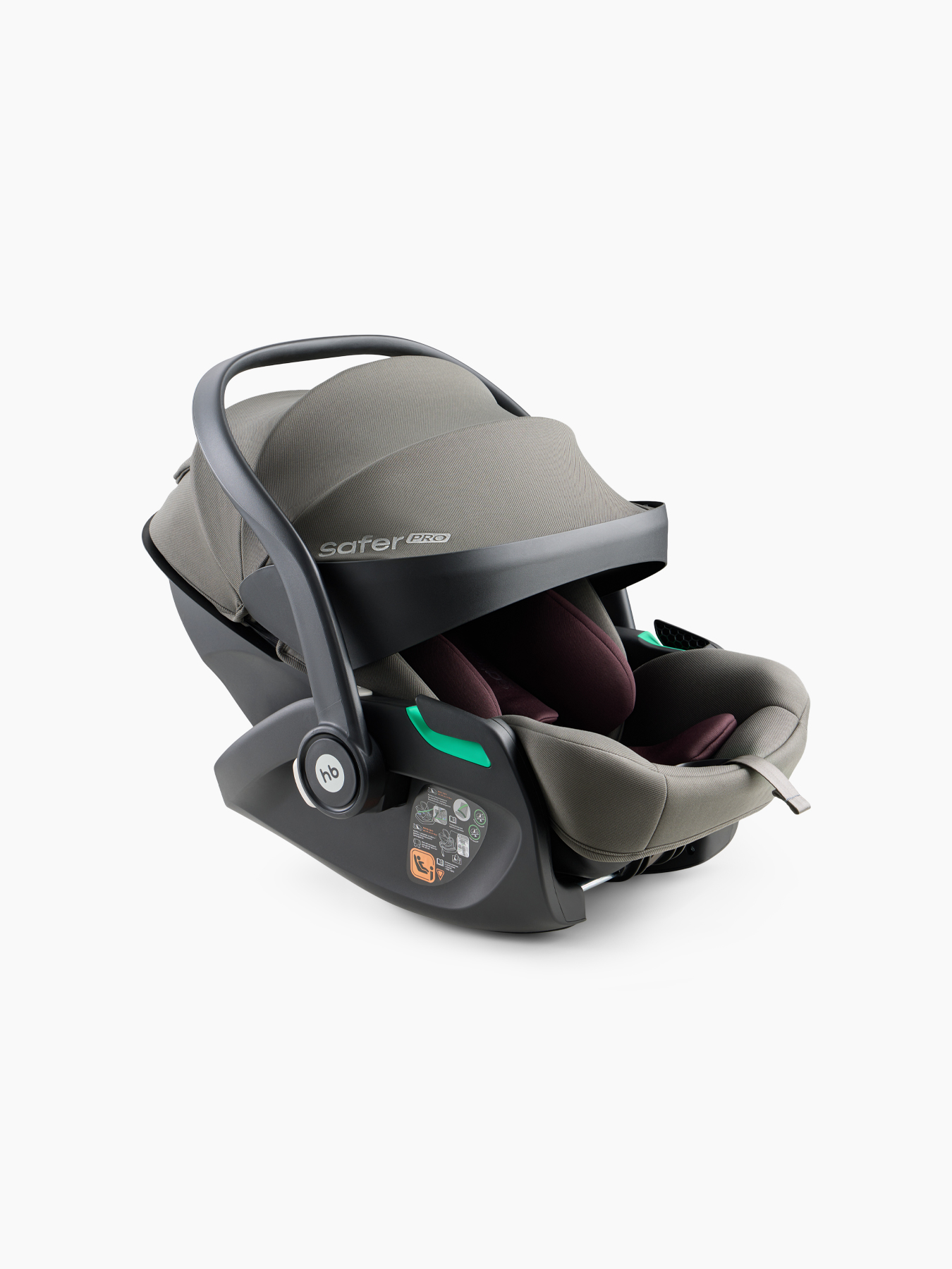 Автолюлька HappyBaby Safer Pro (green&bordeaux) 0-13кг