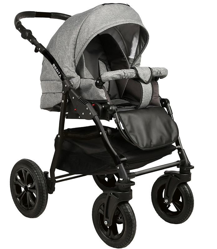 Коляска Indigo BERTA 3в1 (02/т.серый)
