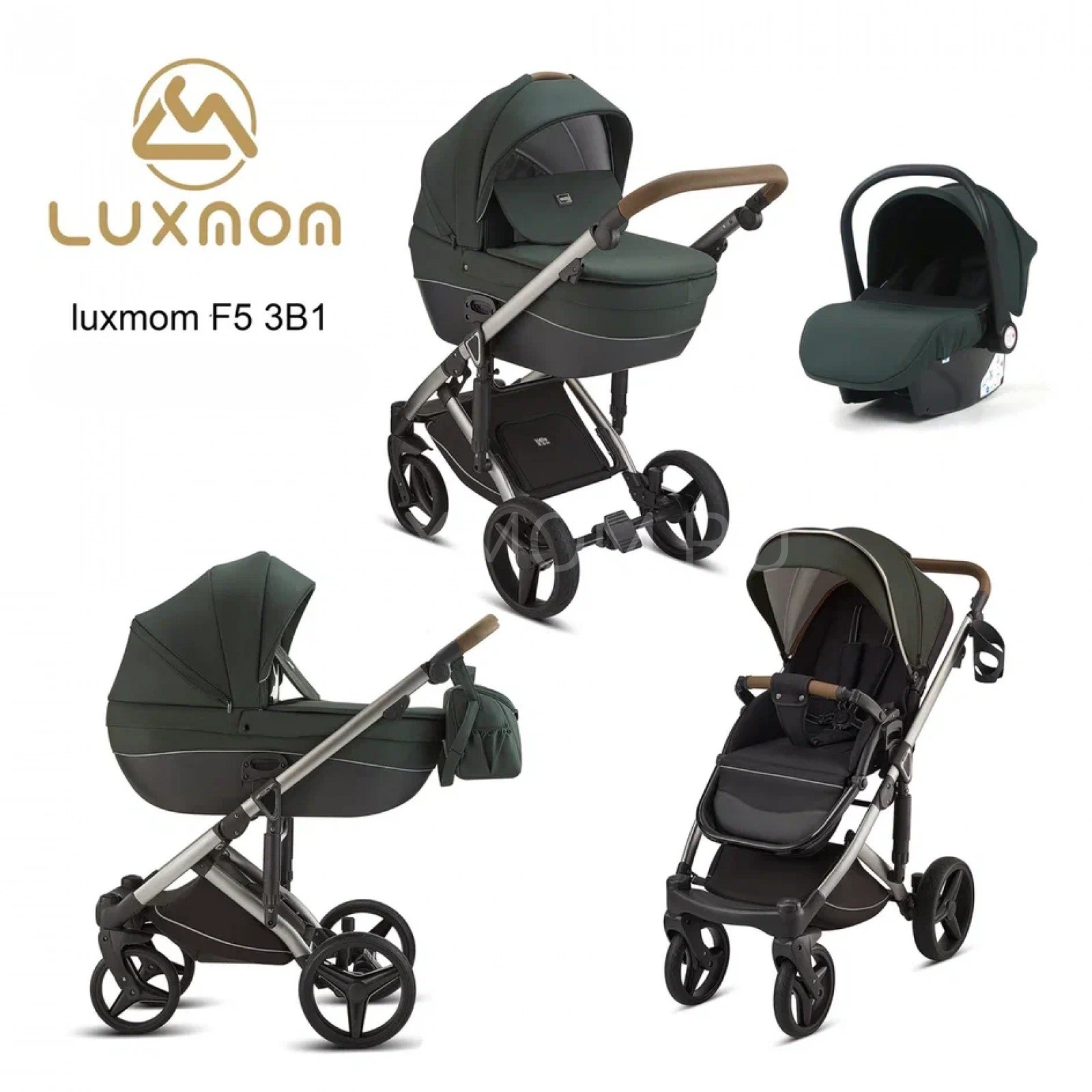 Коляска Luxmom F5 3в1/черный