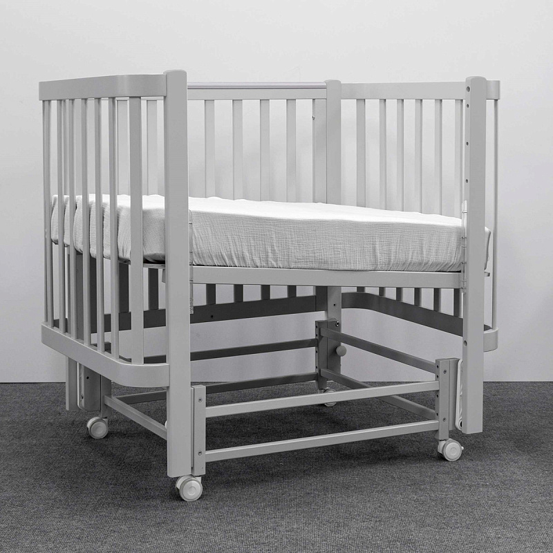 Кроватка ANTEMI Terra Light с маятником,100х70, серый