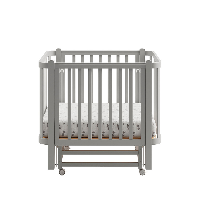 Кроватка ANTEMI Terra Light с маятником,100х70, серый