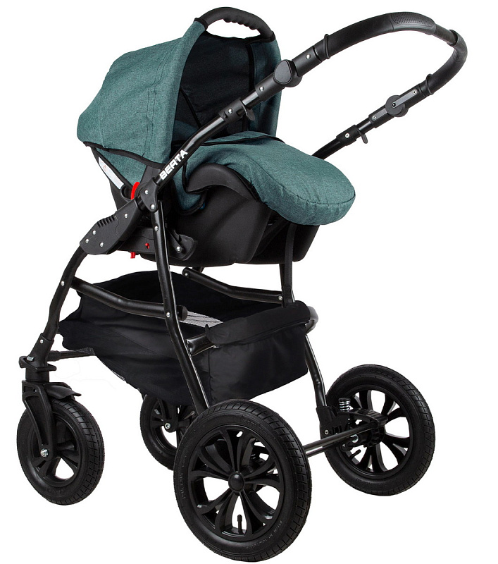 Коляска Indigo BERTA 3в1 (01/изумруд)