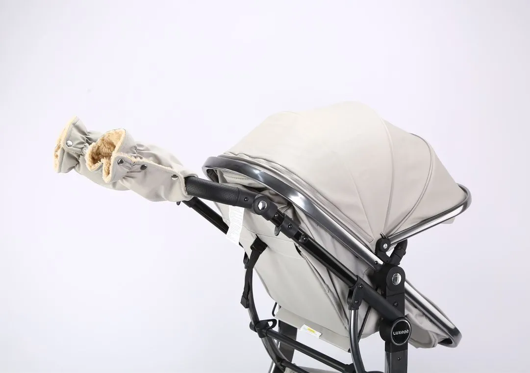 Коляска Luxmom 608 2в1/св.серый эко