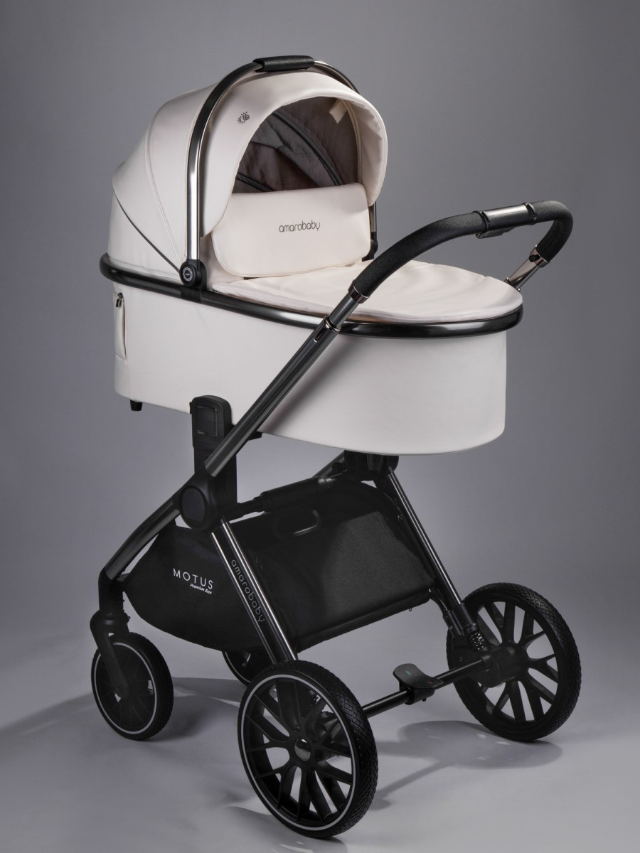 Коляска Amarobaby MOTUS Premium Ecco 2в1 молочный