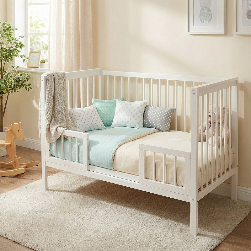 Кровать Polini Kids Simple 111 (прод маятн.) белый