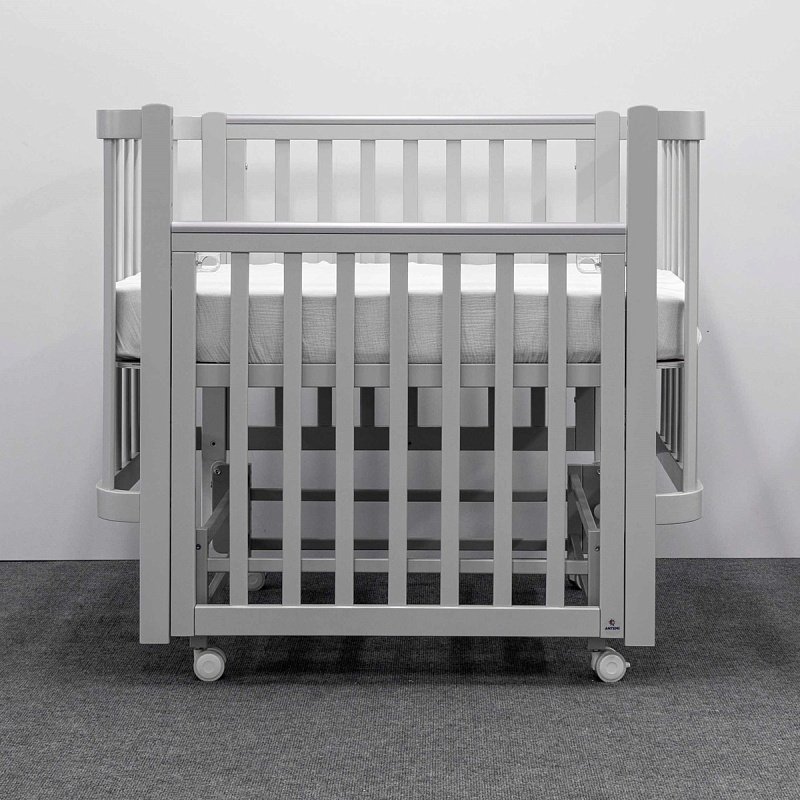Кроватка ANTEMI Terra Light с маятником,100х70, серый