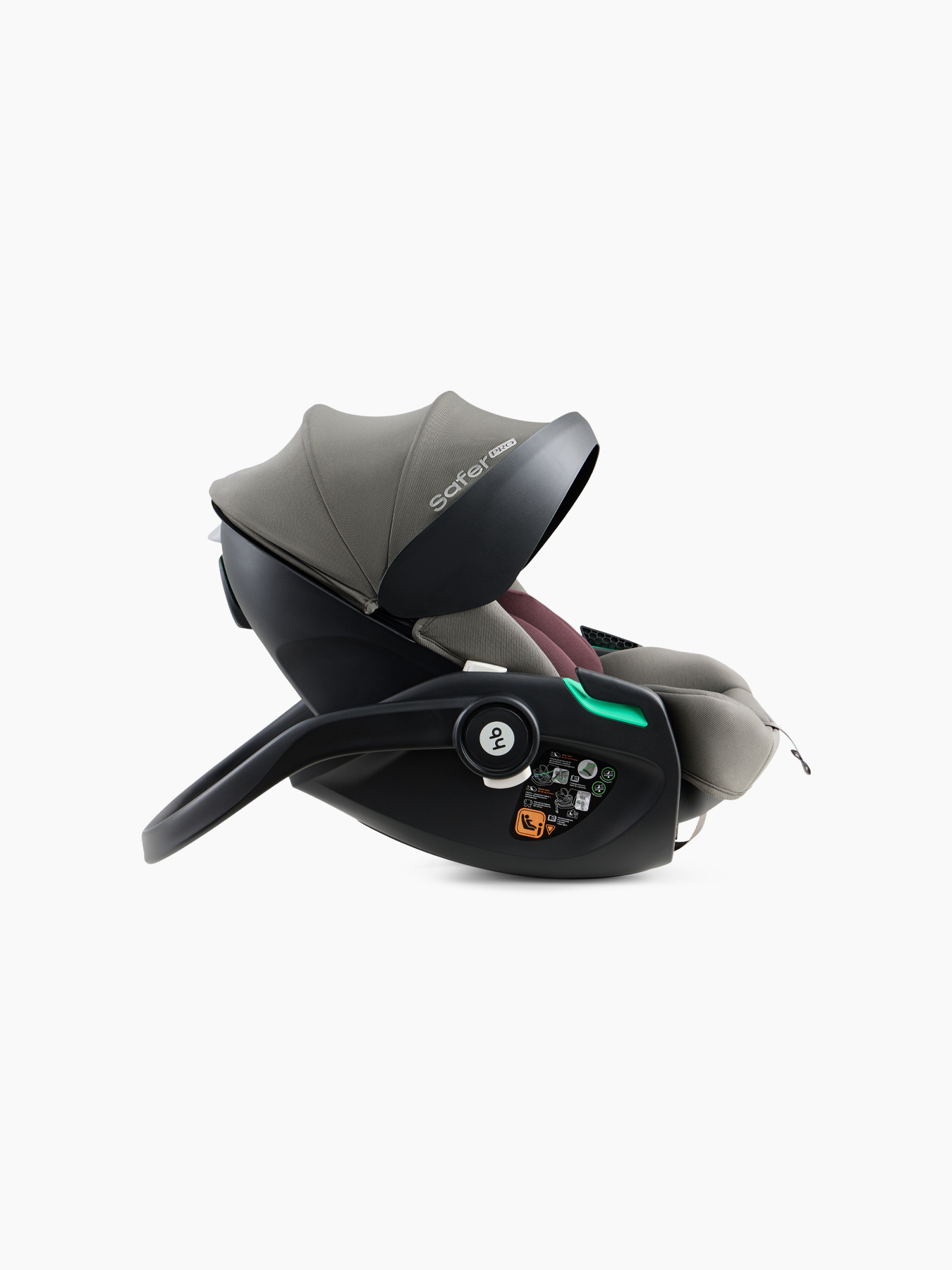 Автолюлька HappyBaby Safer Pro (green&bordeaux) 0-13кг